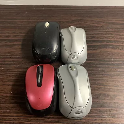 Lot Of Four (4) Microsoft Mice (2) 1054 1454 1427 Microsoft 3500 6000 1000 • $15