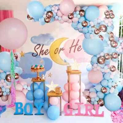 $9.99 • Buy Gender Reveal Decorations 98PC Blue Pink Balloons Garland Arch Kit For Girls Boy