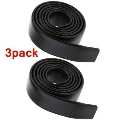 3X Men's Leather Ratchet Belt Strap Only 35mm Replacement Belt Without Buckle • £8.53