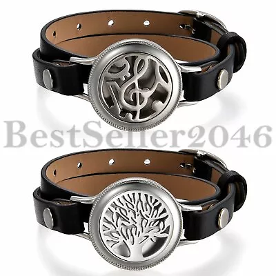 Men Women Tree Of Life Aromatherapy Locket Essential Oil Diffuser Bracelet 6 Pad • $14.99