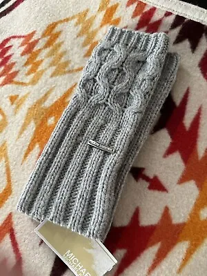 Michael Kors Fingerless Gloves Gray Brand New Tags Cable Knit • $24.95