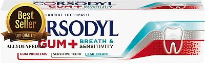 Corsodyl Gum & Breath Sensitive Oral Care Toothpaste Neutralise Bad Breath 75Ml • £5.38