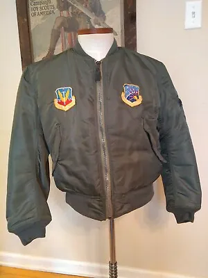 Vintage Vietnam 1972 Air Force L-2B FLIGHT JACKET M Patches Bomber Reversible • $249.99