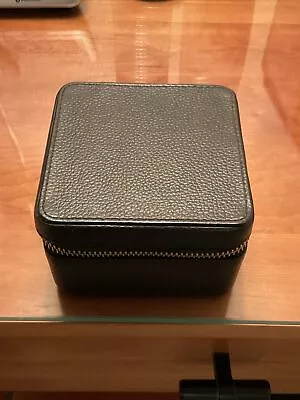 Pottery Barn  Quinn Black Leather Jewelry Box New! • $30