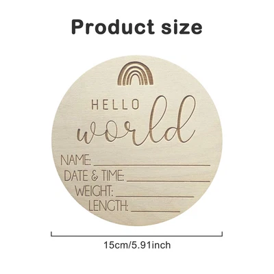 Party Photo Prop Anti Fade Nursery Hello World Baby Announcement Sign Keepsake • $11.92