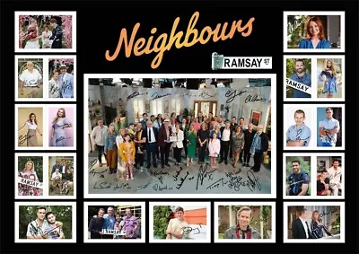 NEIGHBOURS Final Season Cast Signed A4 Autograph PHOTO Montage Signature Print  • £6.95