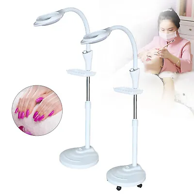 Rolling Floor Stand Facial Magnifying Salon Beauty Light Magnifier 360° Rotating • $45