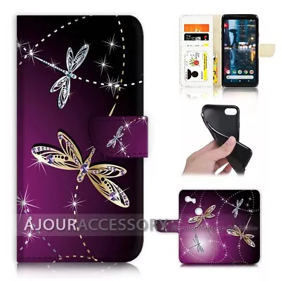 ( For Google Pixel 3 XL ) Flip Case Cover AJ40232 Bling Dragonfly • $12.99