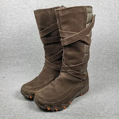 $26 • Buy Skechers Women's Size 5.5 Snow Boots Brown Leather Suede Thinsulate Ultra Tall