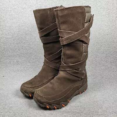 $26 • Buy Skechers Women's Size 5.5 Snow Boots Brown Leather Suede Thinsulate Ultra Tall