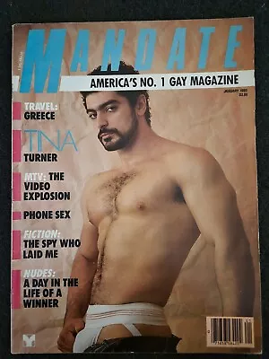 Mandate January 1985 Patrick Toner Etc Hairy Gay Beefy Muscle Men • $13.05