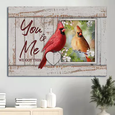 Couple Poster - Beautiful Cardinal Jasmine Artwork Pretty Forest Poster - G... • £19.68