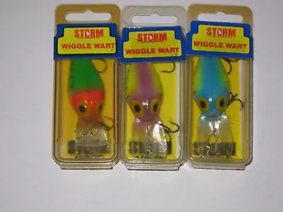 3 Different Storm Wiggle Wart Hot Tiger Colors Rare Pre Rapala NIB Fishing Lure • $94