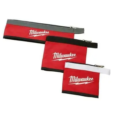 $24.95 • Buy Milwaukee Zipper Tool Pouches Bags 14, 8, And 6 In. Stand-Up Base Storage Canvas