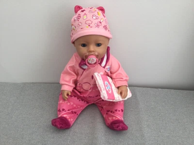 $18.30 • Buy ZAPF CREATION  BABY BORN GIRL DOLL WITH NEW OUTFIT DUMMY AND NAPPY 17” Doll