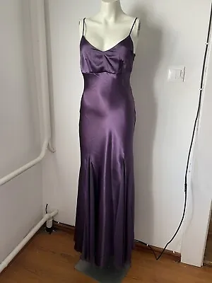 B.young Satin Dress Purple Prom Size S Maxi Sk40 • £22.08