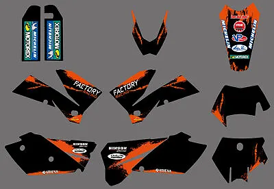 Team Graphics Backgrounds Decals For KTM 200 250 400 450 525 EXC 2005 2006 2007 • $46.54