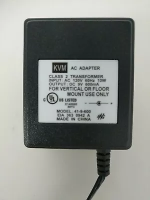 Kvm Ac Adapter 41-9-600 Class 2 Transformer • $7.60