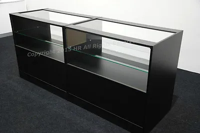 Shop Counters Black Shop Display Register Stand Retail Kiosk  Shelves 3 Units  • £900