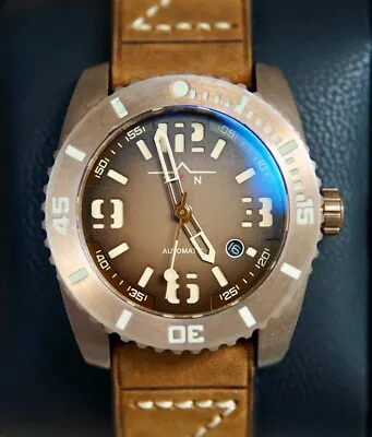 Bronze Diver Watch Zan Watch Brown Bear Cal.MT9015 • $385