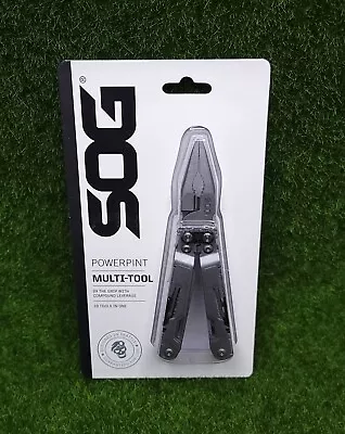 SOG Powerpint Silver Needlenose Pliers Scissors Knife MultiTool Pliers PP1001-CP • $46.84