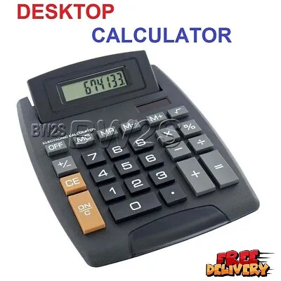 £3.60 • Buy Extra Large Tilt Display Jumbo Desktop Calculator Big Button School Office Desk