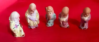 Vintage Chinese Asian  5 Mini Figures Porcelain • £6.50