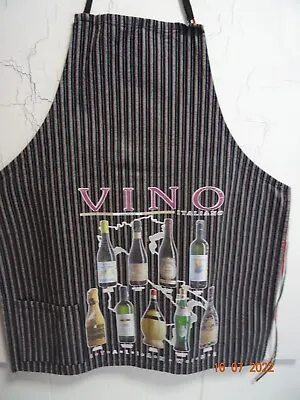 £4 • Buy APRON - *Vino Italiano * On Front  Stroiped/ Wine Bottles 