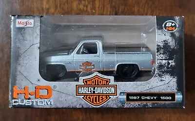 1987 Chevy 1500 Harley-davidson Motor Cycles H-d Custom Maisto 1:64 • $19.99