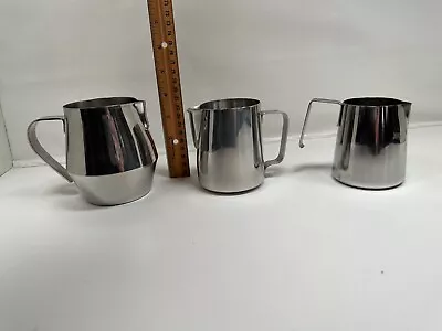 Vintage Stainless Steel Chrome Creamers Creamer No Lid Sirup • $14.44