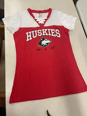 Northern Illinois University Huskies T-Shirt Womens Red NIU NCAA NWT Size S • $19.99