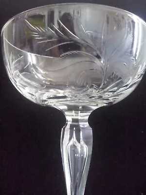 TIFFIN-FRANCISCAN Fernwood Pattern Crystal Champagne/Tall Sherbet Glass 5-3/4  • $13.99