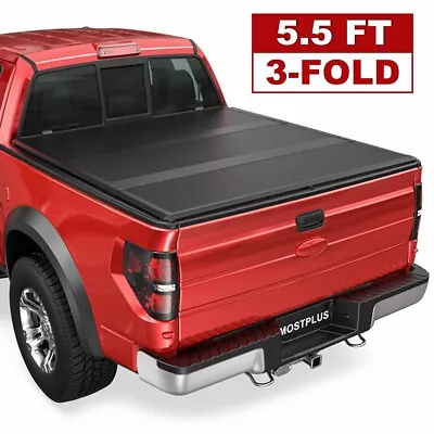 5.5FT Tri-Fold Fiberglass Hard Bed Tonneau Cover For 2015-2024 Ford F-150 F150 • $382.98