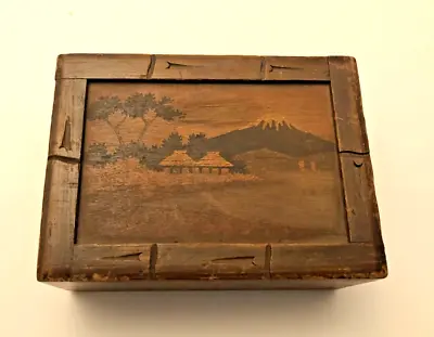 Vintage Decorative Wooden Trinket Box - Spring Open • $14.95