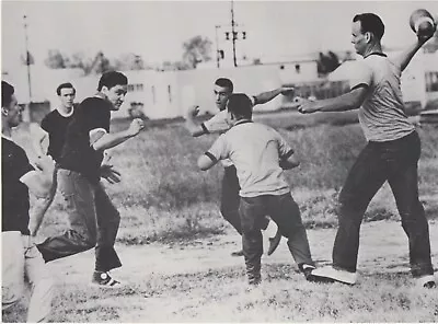 Elvis Presley Football Picture Behind Graceland Elementary School Circa 1960 • $9