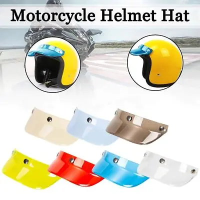 3-Snap Flip Up Motorcycle Open Face Helmet Visor Vintage Universal/ • $6.13