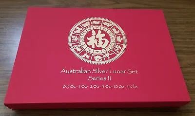 1 Kg - 0.5 Oz Australian Silver Lunar Set Series II Red Box • $42