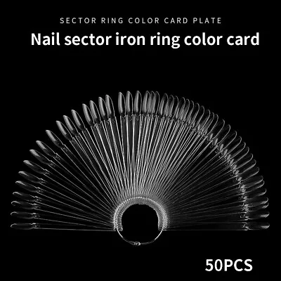 Nail Polish Colour Display Wheel Chart Palette Ring Tips For False Fake Nails • £4.98