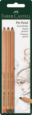 Faber-Castell PITT Pastel Pencils Sanguine/Light Sepia/Dark Sepia (3pk) • $8.74