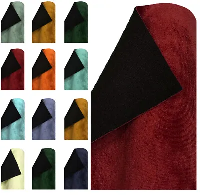 Plush Velvet Fabric Faux Suede Dressmaking Upholstery Curtain Soft Car Material • £0.99