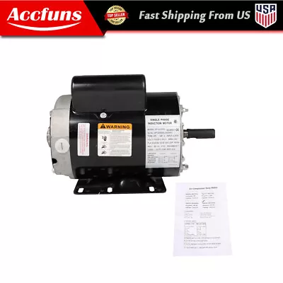 Electric Motor Compressor Duty 56 Frame 1 Phase 115/230 Volts 3 HP 3450 RPM New • $136.28