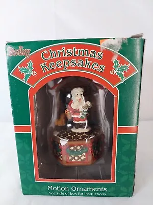 Sterling  CHRISTMAS KEEPSAKE Motion ORNAMENTS Santa Delivering Gift Sleeping Boy • $14.99