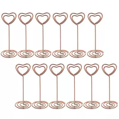 24pcs Heart Shape Photo Holders Table Number Stands Place Card Paper Menu Clips • £27.98