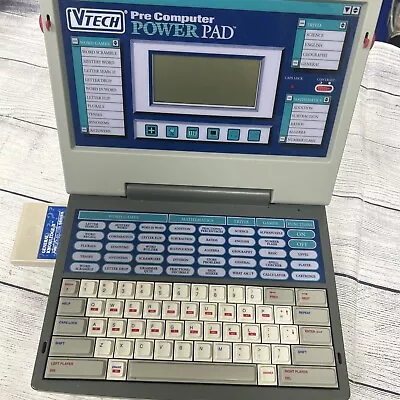 Vintage V Tech Pre Computer Power Pad 1994 Learning General Knowledge Cart. • $32.99