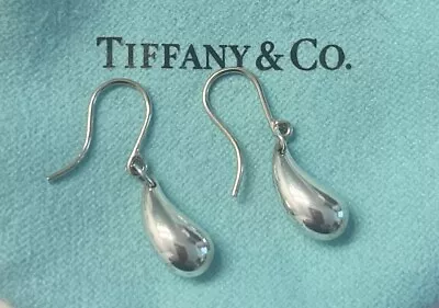 Tiffany & Co. Sterling Silver 950 Elsa Peretti Teardrop Dangle/Drop Earrings • $140