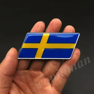 New Sweden Flag Car Emblem Badge Gift Saab Motorcycle Fuel Tank Decal Stickers • $4.90
