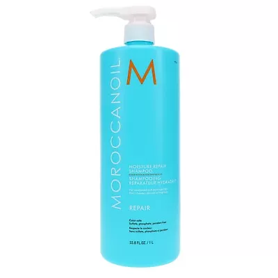 New Moroccanoil Moisture Repair Shampoo 33.8 Oz / 1L For Damaged Hair • $60