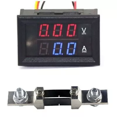 DC 0-200V 200A Digital LED Voltmeter Ammete Voltage Current Panel Meter + Shunt • $14