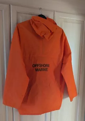 Vintage Goddard Safewear Orange Metal Zip Nylon Jacket  Offshore Marine  Size L • £9.99