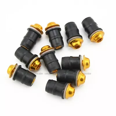 10 Windscreen Windshield Bolt 5MM Screw Fastener Nut Expansion GD Fit For YAMAHA • $5.76